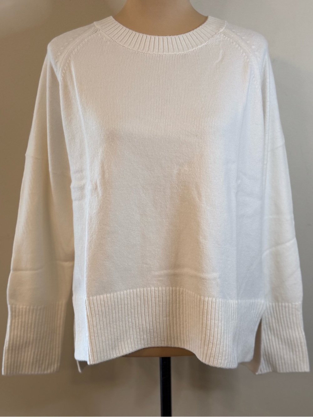 Banana Republic Factory Perfectly Soft cream crewneck wool blend sweater SZ XXL